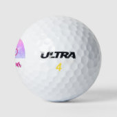 Meisje macht grappige golfbal golfballen (Logo)