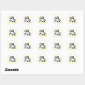 Meisje Macht Ronde Sticker (Vel)