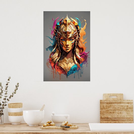 Meisje Macht: Vrouw Warrior v01 Poster (Keuken)