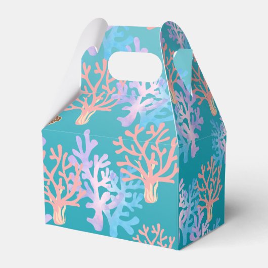 Meisje magische schildpad onder het zee regenboog  bedankdoosjes (Achterkant)