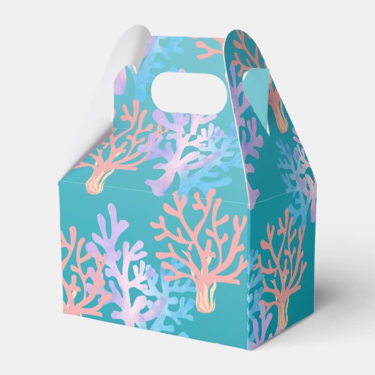 Meisje magische zeemeermin onder het zee regenboog bedankdoosjes (Achterkant)