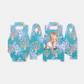 Meisje magische zeemeermin onder het zee regenboog bedankdoosjes (Uitgevouwen)