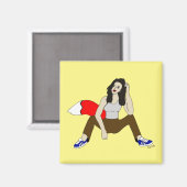 meisje magneet (Voorkant / Achterkant)