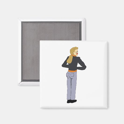 meisje magneet (Voorkant / Achterkant)