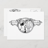 Meisje Mailing Brief Kerst Kleuren Feestdagenkaart (Voorkant / Achterkant)