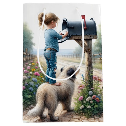 Meisje mailing een envelop medium cadeauzakje (Voorkant)