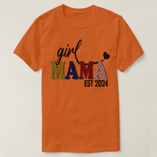 Meisje Mama Est 2024 T-shirt (Design voorkant)