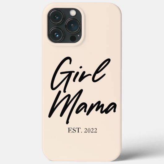 Meisje mama Est Jaar Minimale mama mama Case-Mate iPhone Case (Achterkant)