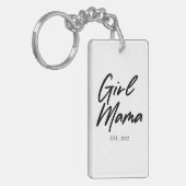 Meisje mama Est Jaar Minimale mama mama Sleutelhanger (Voorkant Links)