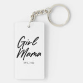 Meisje mama Est Jaar Minimale mama mama Sleutelhanger (achterkant)