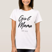 Meisje mama Est Jaar Minimale mama mama T-shirt (Voorkant)