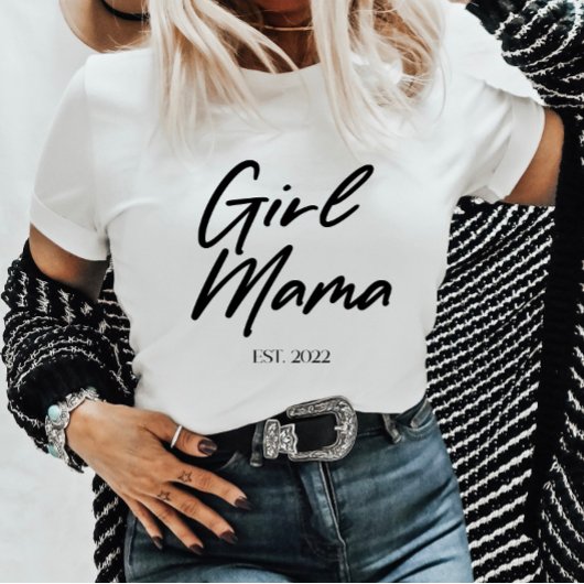 Meisje mama Est Jaar Minimale mama mama T-shirt