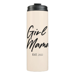 Meisje mama Est Jaar Minimale mama mama Thermosbeker