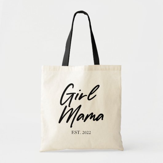 Meisje mama Est Jaar Minimale mama mama Tote Bag (Voorkant)