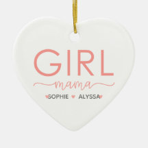 Meisje mama is gepersonaliseerd met de namen van d