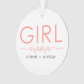 Meisje mama is gepersonaliseerd met de namen van d ornament (voorkant)