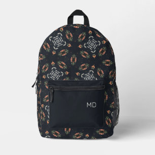 Meisje Mandala Patroon Monogram Initialen Bedrukte Rugzak