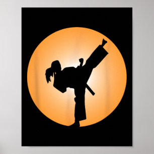 Meisje Martial Arts T-shirt Poster