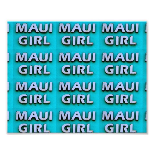 meisje maui green foto afdruk (Voorkant)