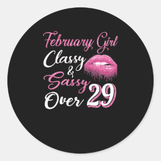 Meisje meer dan 29 februari ronde sticker