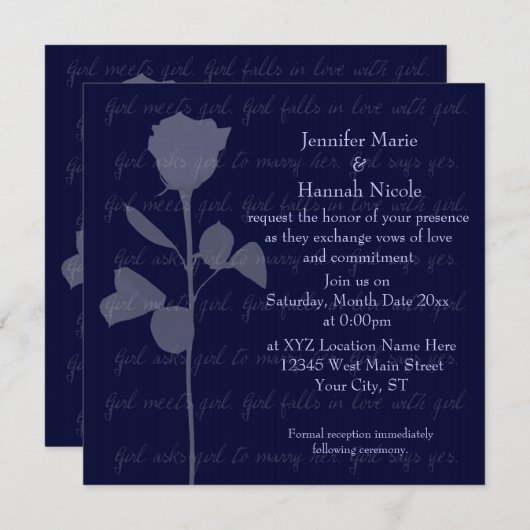 Meisje Meisje Kaart (Voorkant / Achterkant)