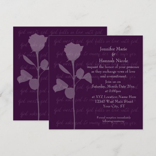 Meisje Meisje Kaart (Voorkant / Achterkant)