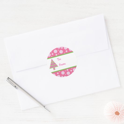 Meisje Meisje Kerst Gift Label (Envelop)