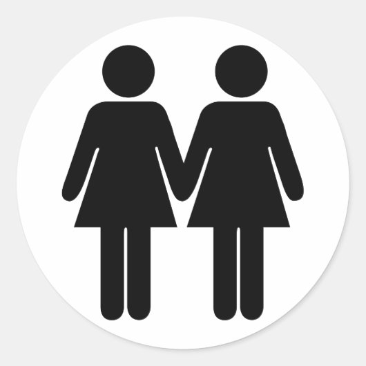 Meisje + Meisje Sticker (Voorkant)