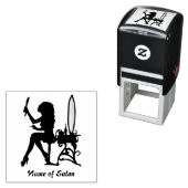 Meisje Meisje Vrouw Silhouet Haar En Schoonheid Sa Zelfinktende Stempel (In situ)