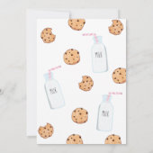 Meisje Melk en Cookies Roze Verjaardag Kaart (Achterkant)