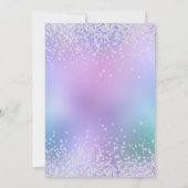 Meisje Mermaid Pink Paarse Kinderen Aanwezigheid Kaart (Achterkant)