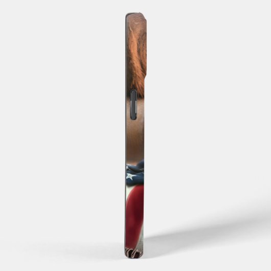 Meisje met Amerikaanse vlag en kitten Case-Mate iPhone Case (Achterkant / Rechts)