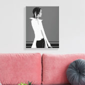 Meisje met Attitude Mode Diva Wrapped Canvas (Insitu (Woonkamer))