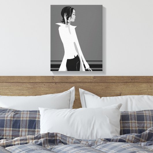 Meisje met Attitude Mode Diva Wrapped Canvas (Insitu (Slaapkamer))