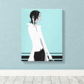 Meisje met Attitude Mode Diva Wrapped Canvas Afdruk (Insitu (Houten vloer))