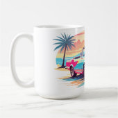 Meisje met auto en droom natuur koffiemok (Links)