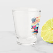 Meisje met auto en droom natuur shot glas (Links)