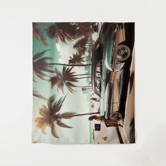 Meisje met auto wandkleed (Voorkant)