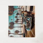 Meisje met auto wandkleed (Voorkant)