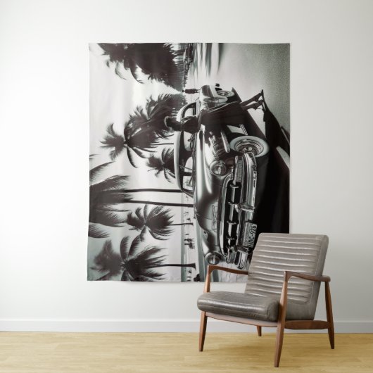 Meisje met auto wandkleed (In situ)