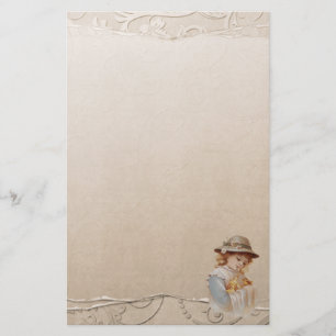 Meisje met Baby Ducks Stationery Briefpapier