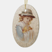 Meisje met Baby Eucks Keramisch Ornament (Links)
