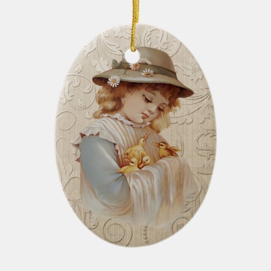 Meisje met Baby Eucks Keramisch Ornament (Voorkant)