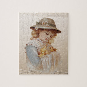 Meisje met Baby Eucks Legpuzzel