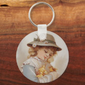 Meisje met Baby Eucks Sleutelhanger (Voorkant)