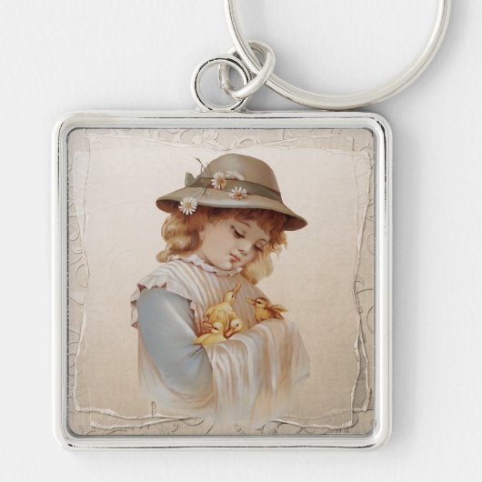 Meisje met Baby Eucks Sleutelhanger (Voorkant)