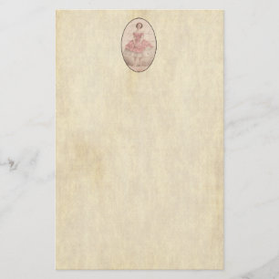 meisje met Ballerina in een roze Tutu Briefpapier