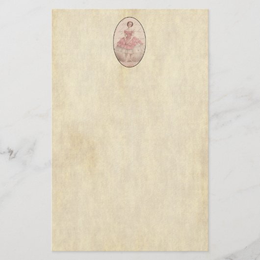 meisje met Ballerina in een roze Tutu Briefpapier (Voorkant)