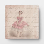  meisje met Ballerina in een roze Tutu Fotoplaat (Voorkant)