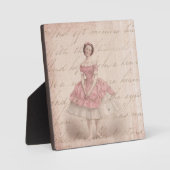  meisje met Ballerina in een roze Tutu Fotoplaat (Voorkant)